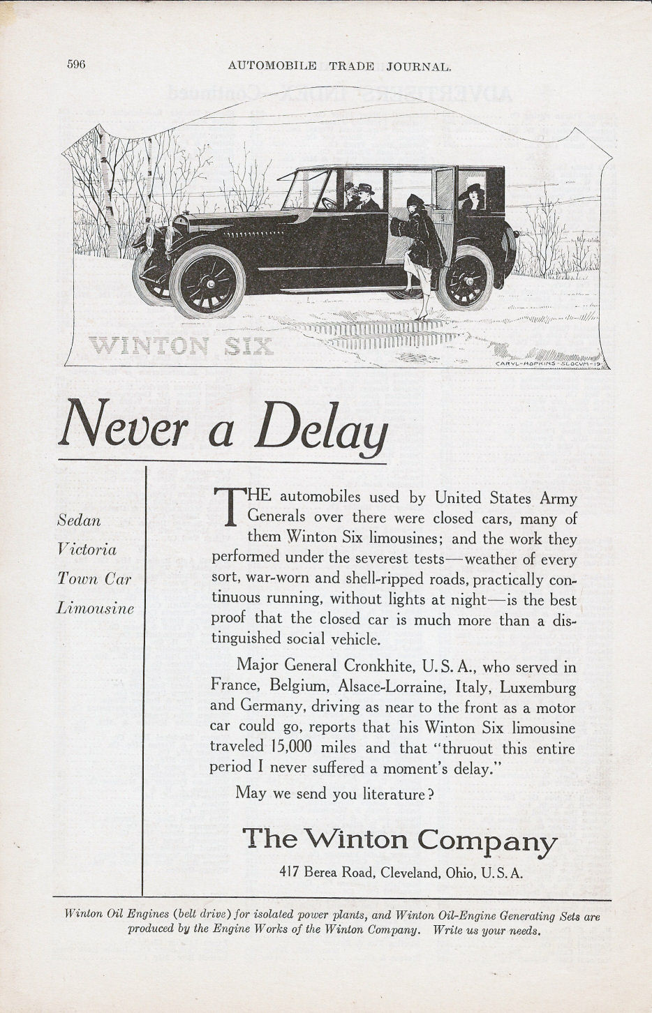 1919 Winton Auto Advertising